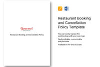 Restaurant Cancellation Policy Template