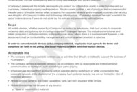 Mobile Device Acceptable Use Policy Template