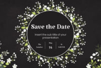 Save The Date: A Formal Invitation Template