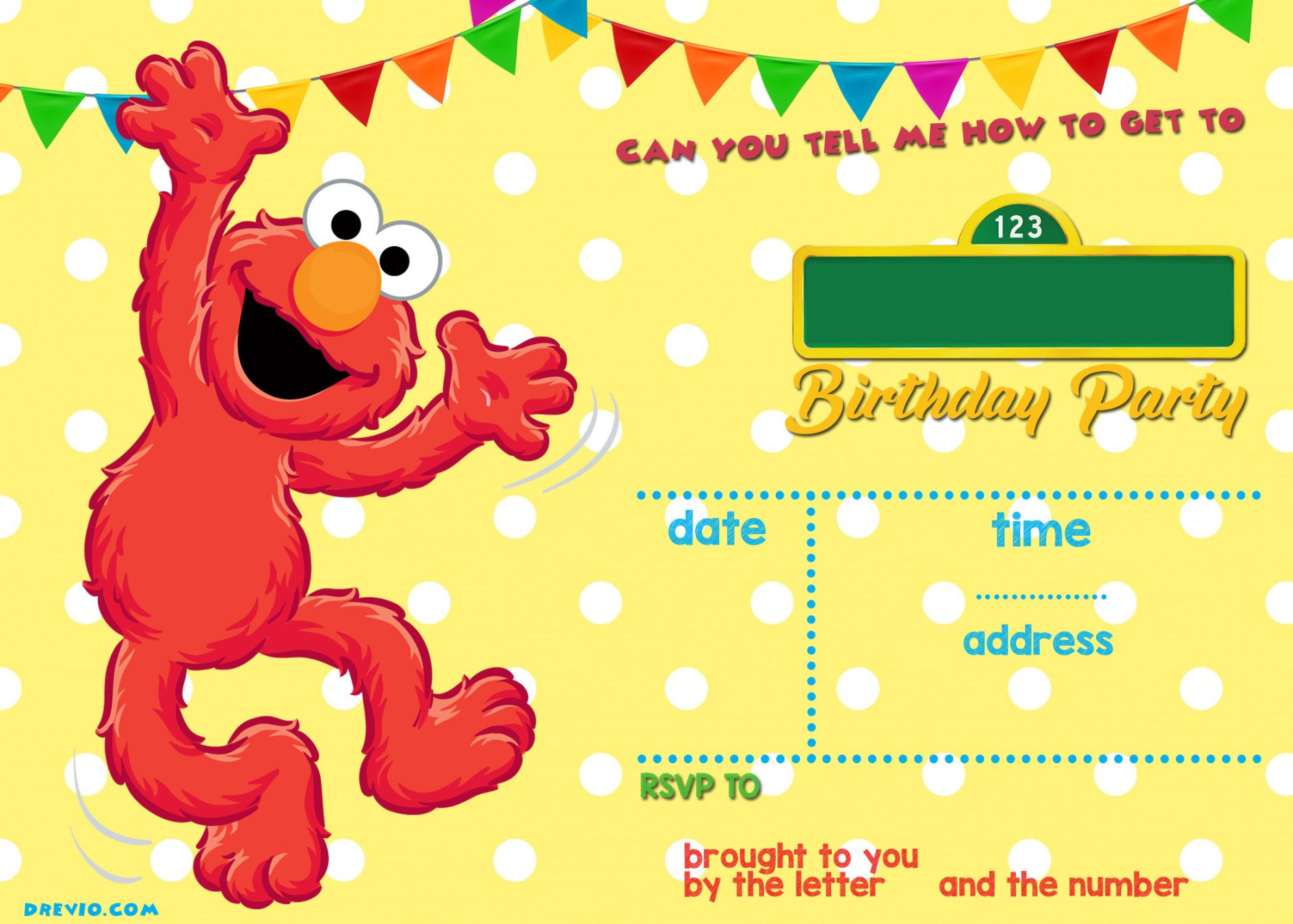 Sesame Street Birthday Invitations Online