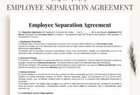 Standard Employee Separation Agreement Template