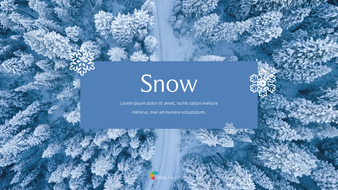 Snow presentation slideLifestylePPT Templates