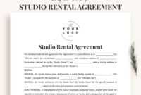 Dance Studio Rental Agreement Template