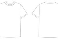 Blank T-Shirt Outline Template For Design Purposes