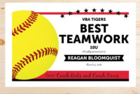 Free Softball Certificate Templates For Awarding Exceptional Performance