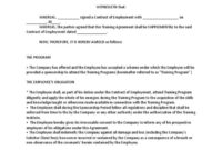 Employment Training Agreement