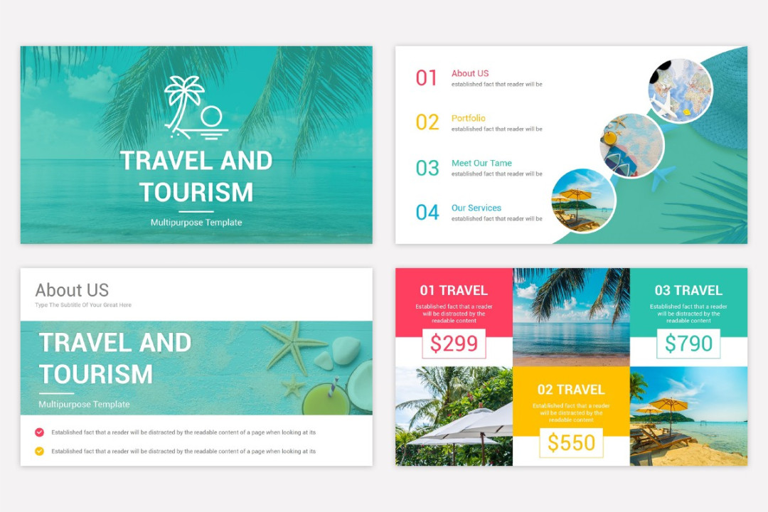 Travel and Tourism Free PowerPoint Presentation Template  Nulivo