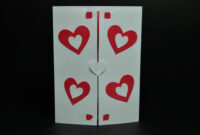 A Pop-Up Card Template Featuring Intertwining Hearts