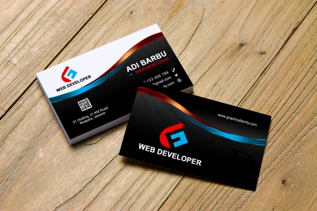 Web Developer Business Card Design – GraphicsFamily