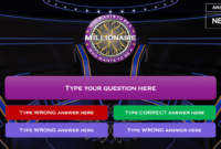 A PowerPoint Template For The Game Show ‘Who Wants To Be A Millionaire’