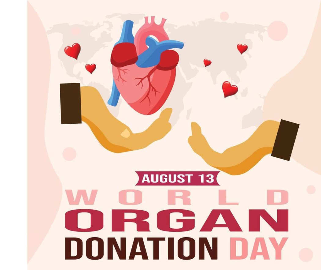 World Organ Donation Day on August  template for banner, poster