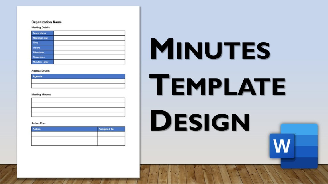 Business Meeting Minutes Template Design in Microsoft Word