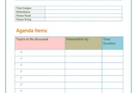 Comprehensive Free Meeting Agenda Templates For Microsoft Word