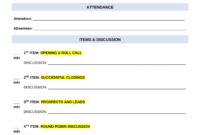 Sales Meeting Agenda Template