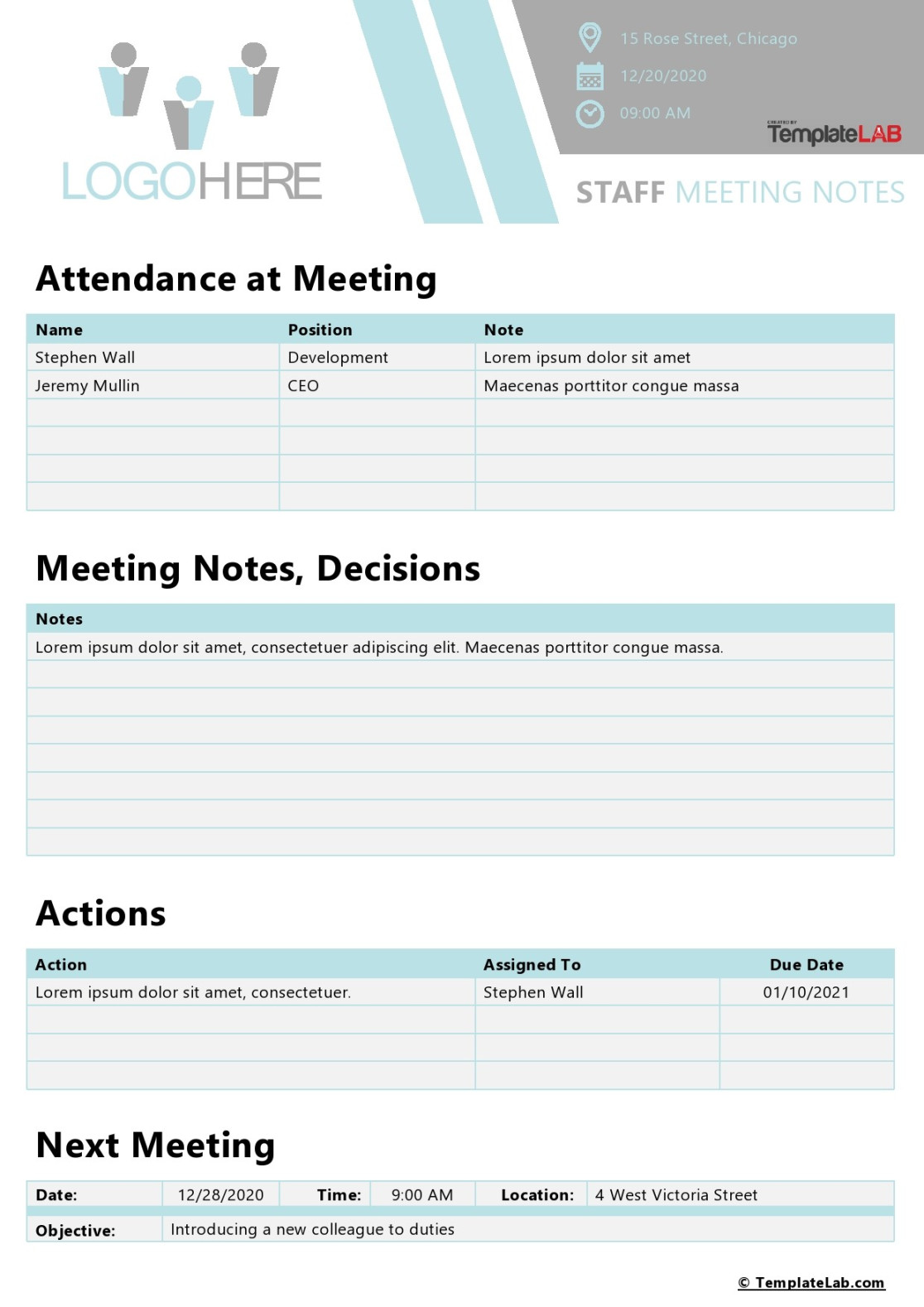 Handy Meeting Minutes & Meeting Notes Templates