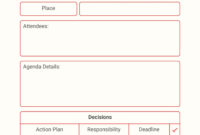 Project Meeting Minutes Template – Word Document