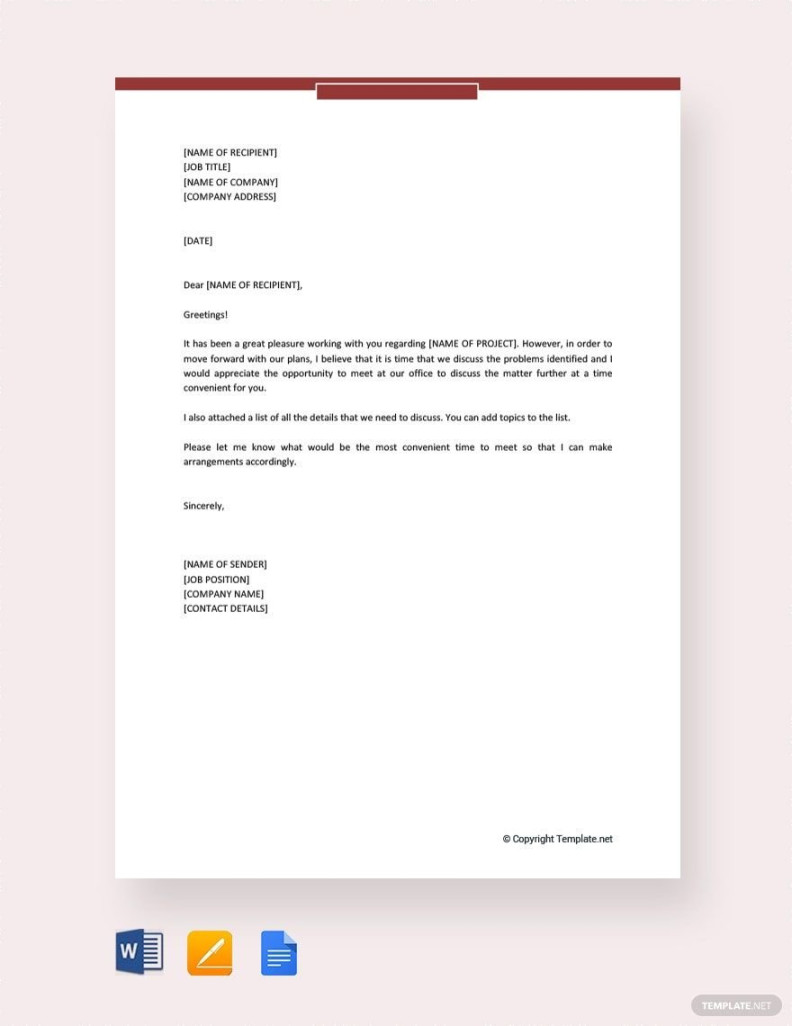 Meeting Letter Templates in PDF - FREE Download  Template