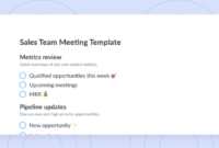 Comprehensive Sales Meeting Agenda Templates For Efficient Team Coordination